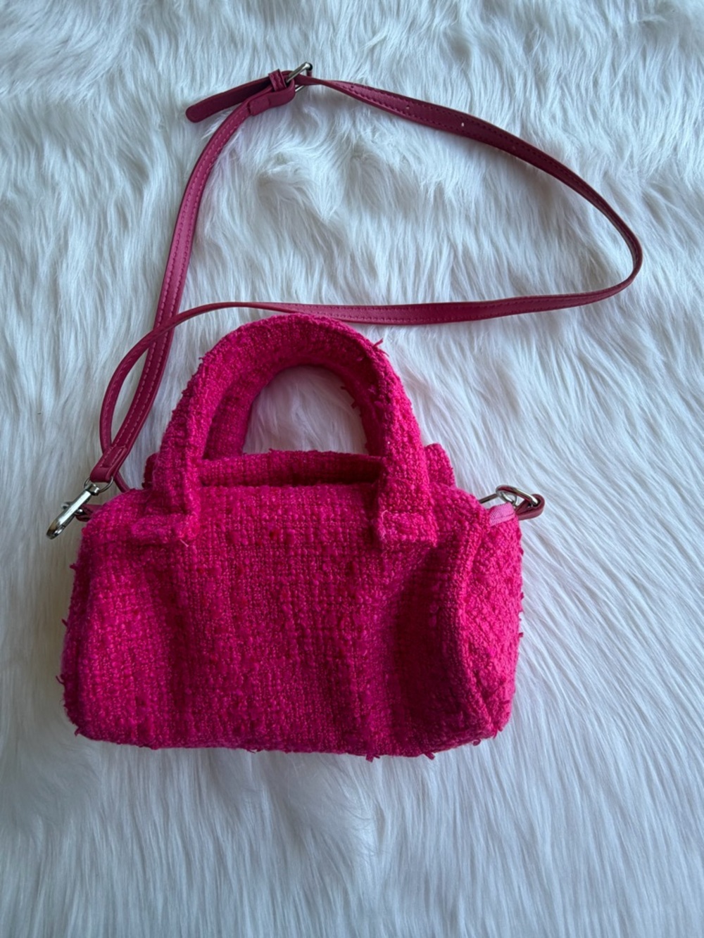 Barbie Hot Pink Bouclé Mini Bag - Picture 7 of 11
